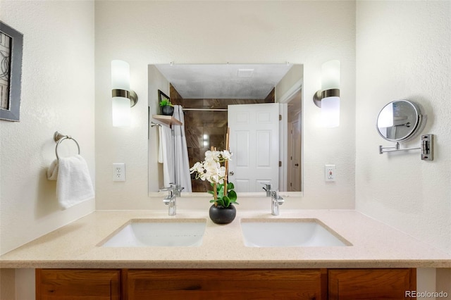 9325 Meade St, Westminster, CO 80031 - bathroom featuring double vanity and a stall shower