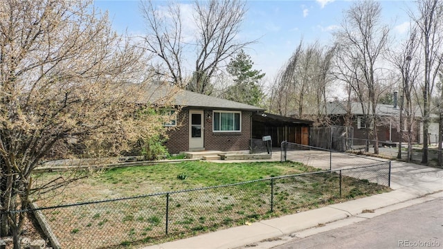 view of front of house featuring a carport