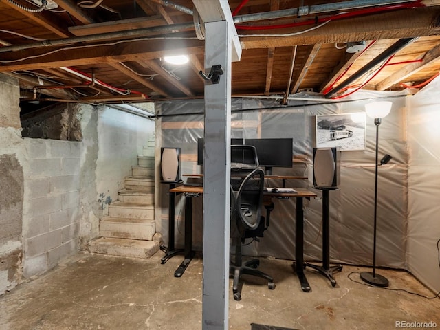 3134 W Center Ave, Denver, CO 80219 - unfinished below grade area featuring stairs