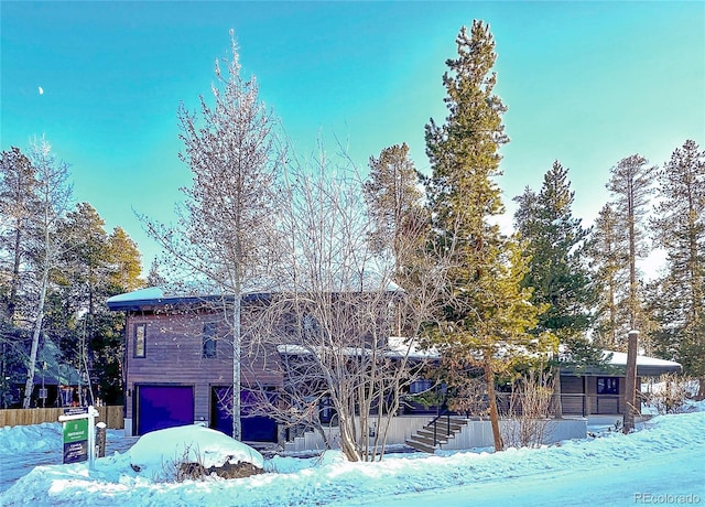 view of front of house featuring a garage