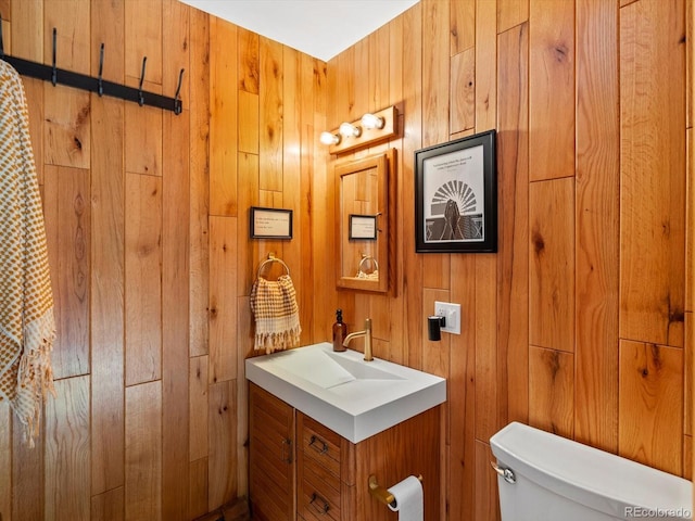 10400 W 35th Pl, Wheat Ridge, CO 80033 - half bath with vanity and wooden walls