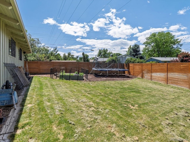 10400 W 35th Pl, Wheat Ridge, CO 80033 - fenced backyard with a trampoline