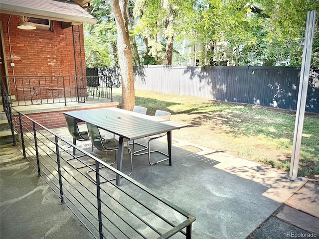 3259 W Hayward Pl, Denver, CO 80211 - fenced backyard with a patio area and outdoor dining space