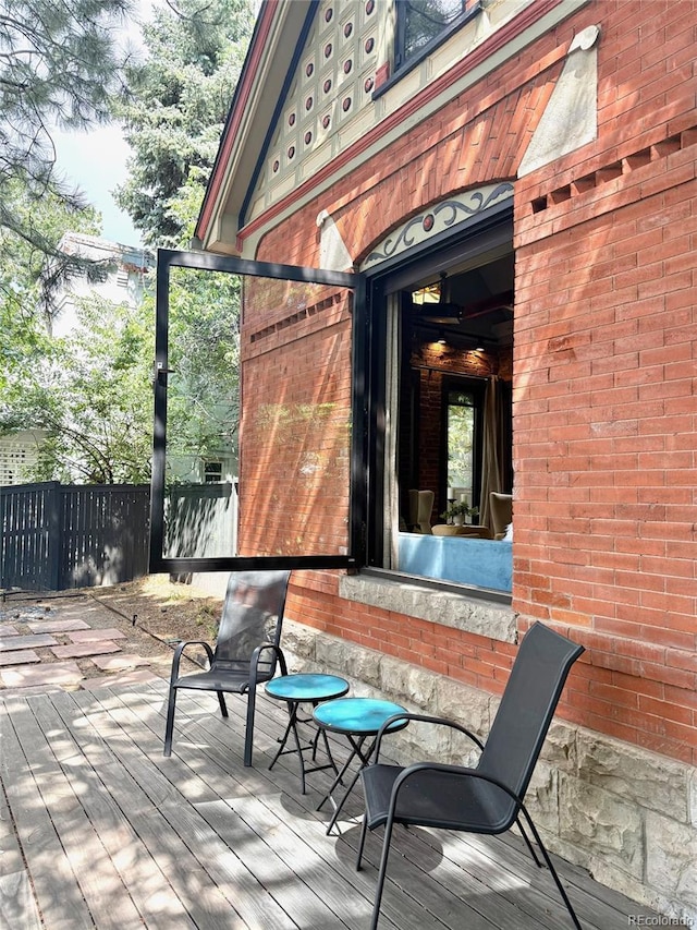 3259 W Hayward Pl, Denver, CO 80211 - view of wooden terrace