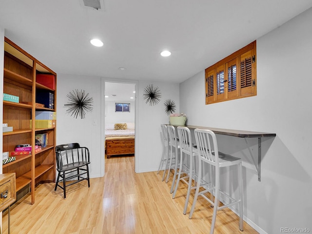 dining room featuring light hardwood / wood-style flooring