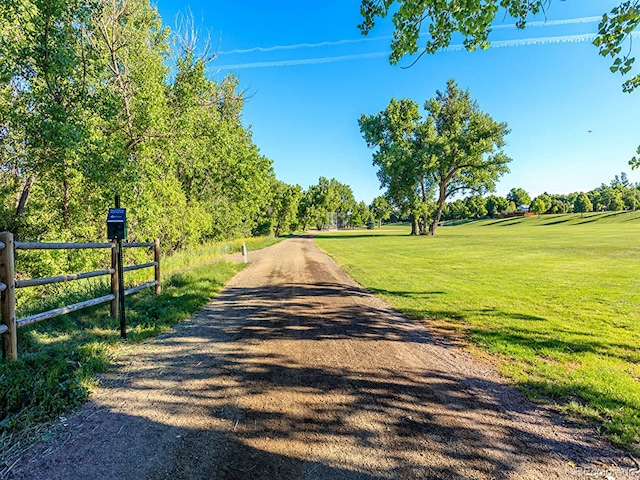 view of road