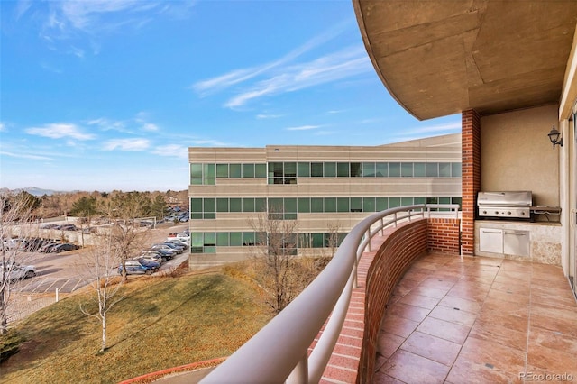 balcony with area for grilling