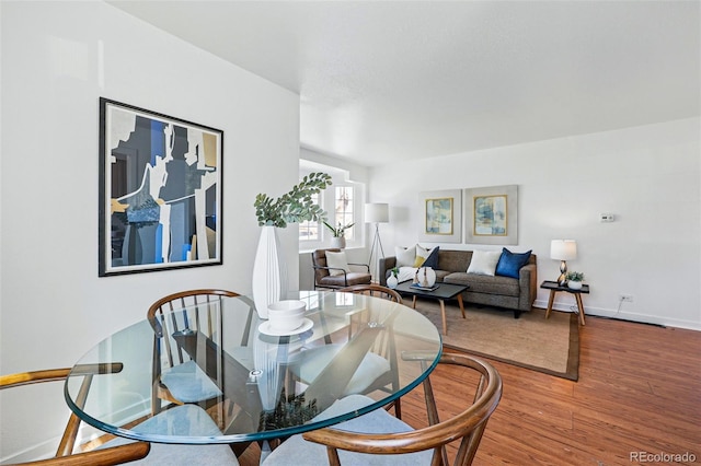 4740 Milwaukee St, Denver, CO 80216 - dining space featuring wood finished floors and baseboards