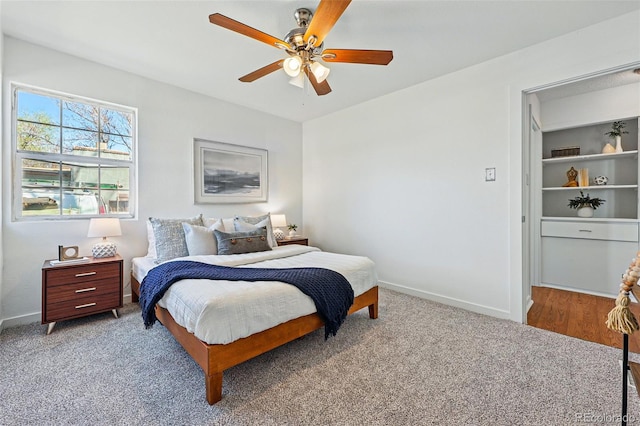 4740 Milwaukee St, Denver, CO 80216 - bedroom with baseboards, ceiling fan, and carpet