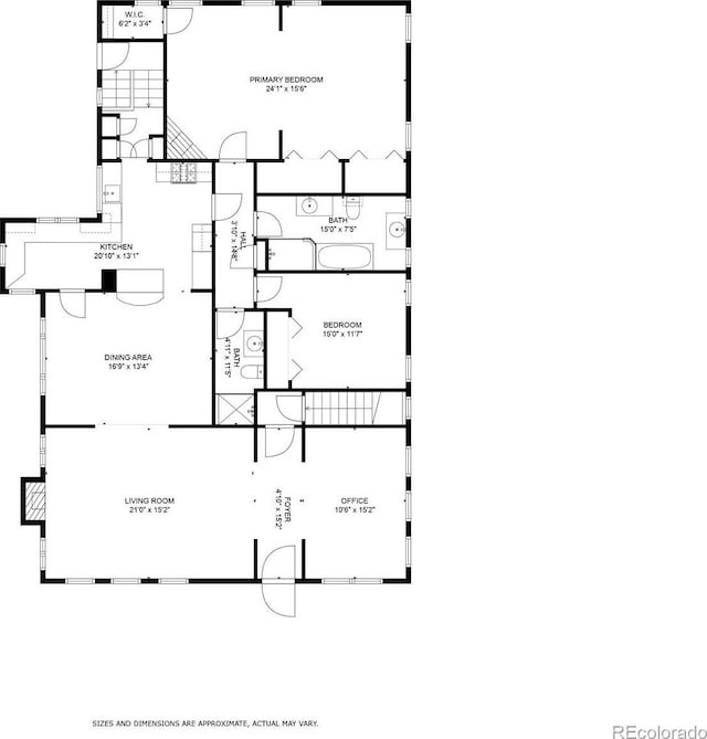 615 N Williams St, Denver, CO 80218 - view of home floor plan