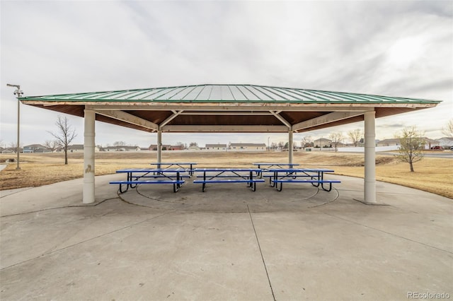 view of property's community with a gazebo