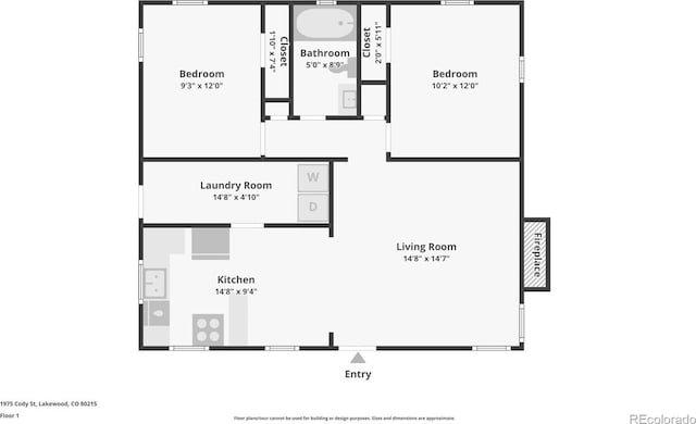 1975 Cody St, Lakewood, CO 80215 - view of room layout