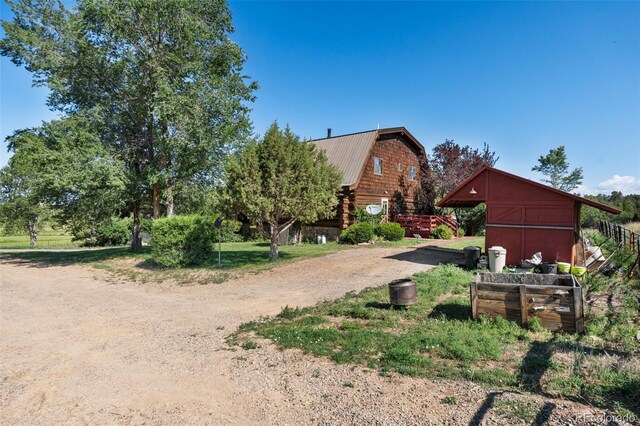 view of front of house with a deck