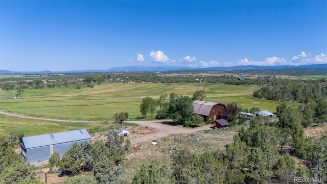 bird's eye view featuring a rural view