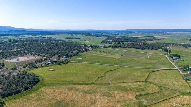 aerial view featuring a rural view