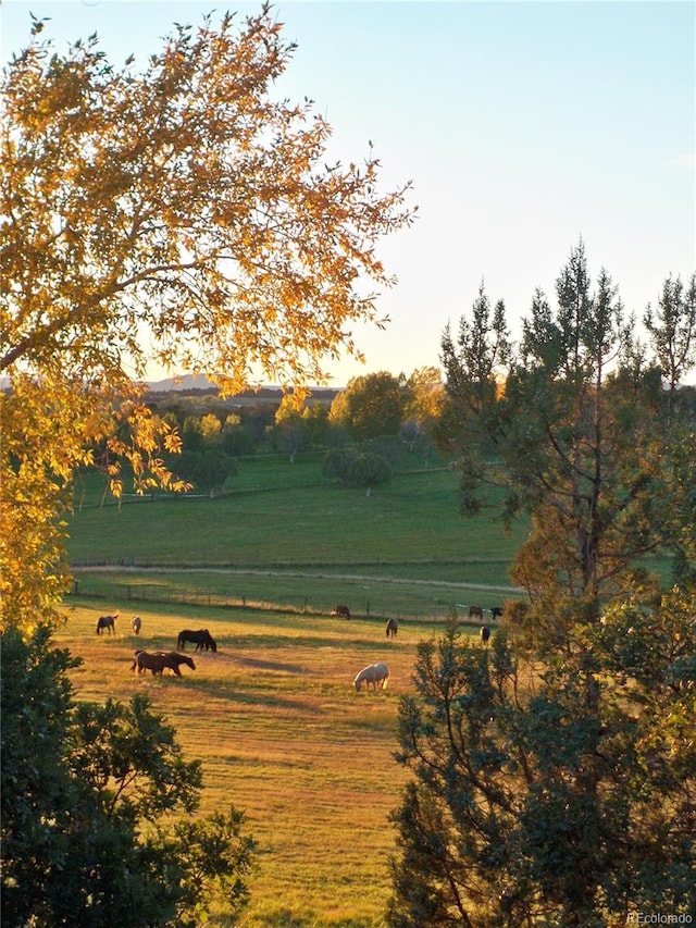 view of mountain feature featuring a rural view