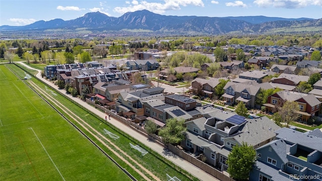 3734 Ridgeway St, Boulder, CO 80301 - aerial perspective of suburban area featuring mountains