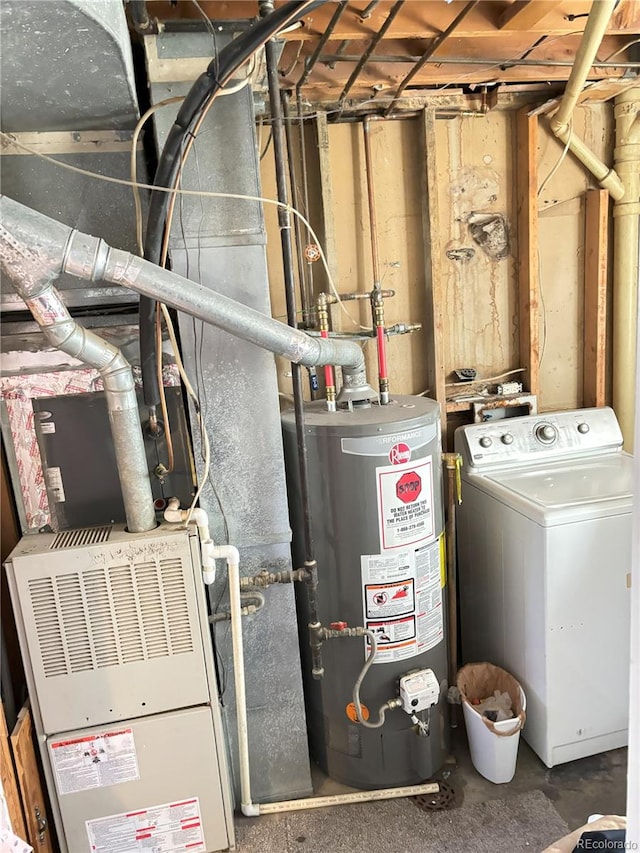 428 Prospect Ave, La Junta, CO 81050 - utility room featuring washer / dryer and water heater