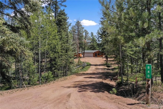 840 Obsidian Dr, Florissant, CO 80816 - view of dirt / gravel road with a view of trees