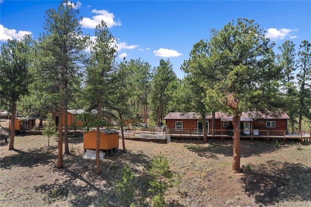 840 Obsidian Dr, Florissant, CO 80816 - view of yard featuring a deck