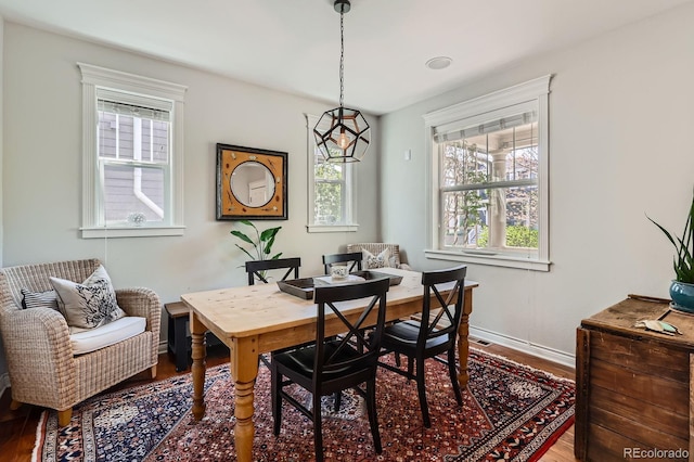 3386 Beeler Ct, Denver, CO 80238 - dining area featuring wood finished floors and baseboards
