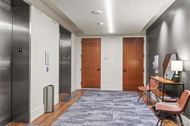 1901 Wazee St Unit 419, Denver, CO 80202 - sitting room featuring elevator and wood finished floors