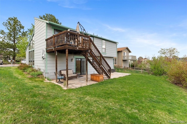 3620 Silver Plume Ln, Boulder, CO 80305 - rear view of property with a patio, a wooden deck, and stairs