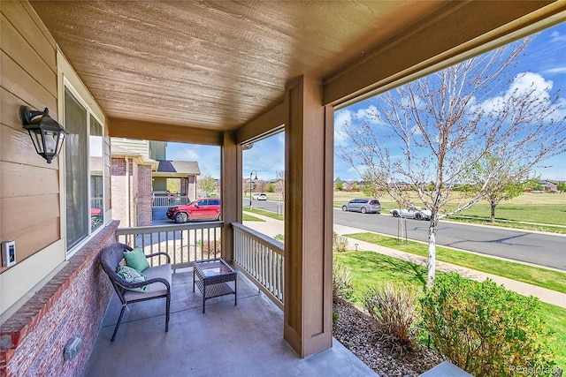 view of patio with a porch