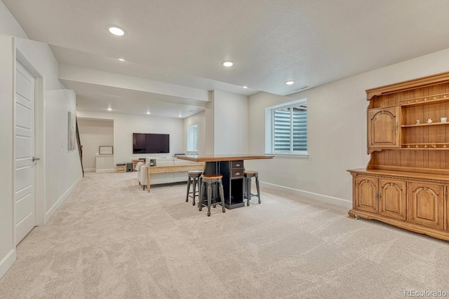 22583 E Union Cir, Aurora, CO 80015 - dining room featuring light carpet and recessed lighting