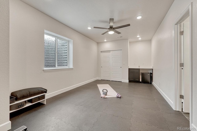 22583 E Union Cir, Aurora, CO 80015 - unfurnished room featuring ceiling fan and recessed lighting