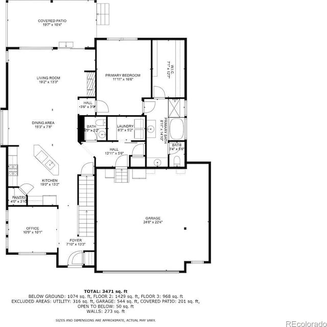22583 E Union Cir, Aurora, CO 80015 - view of floor plan / room layout