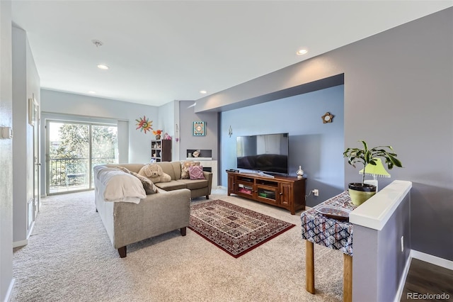 view of carpeted living room