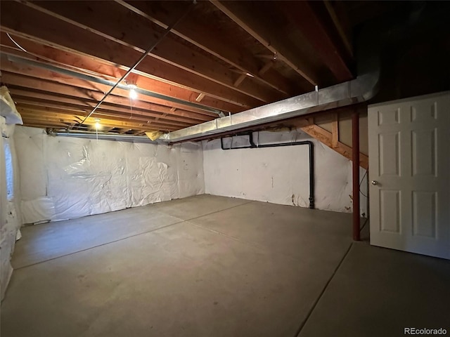 view of basement