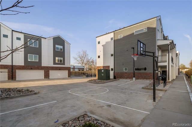 view of basketball court with community basketball court