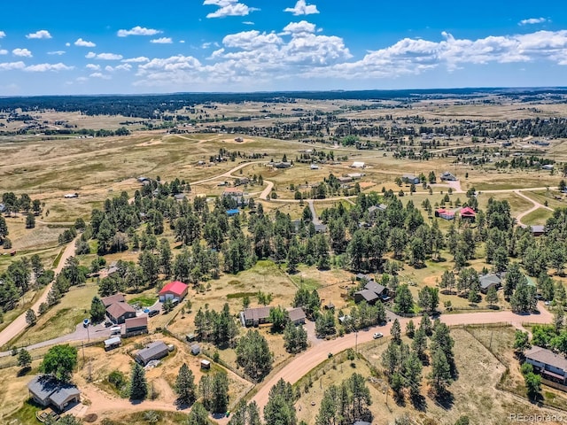 bird's eye view with a rural view