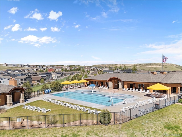 2576 Villageview Ln, Castle Rock, CO 80104 - community pool featuring a patio and a residential view