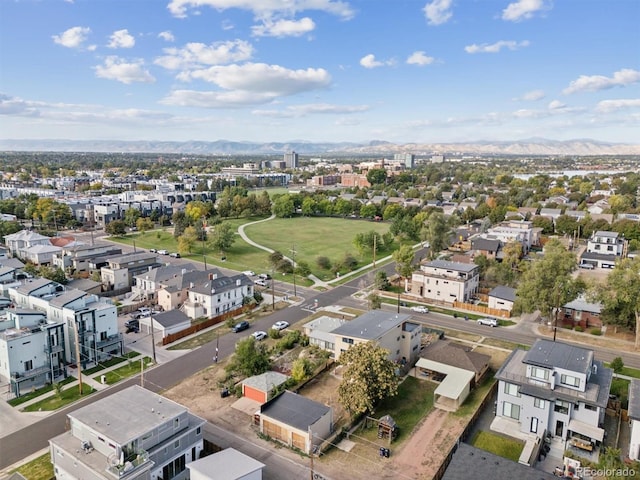 aerial view featuring a mountain view