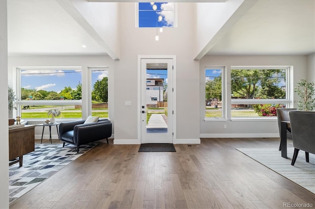 2010 Irving St, Denver, CO 80211 - foyer entrance featuring hardwood / wood-style floors and a high ceiling