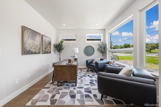 2010 Irving St, Denver, CO 80211 - home office with plenty of natural light, recessed lighting, and wood finished floors