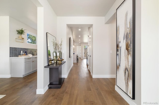 2010 Irving St, Denver, CO 80211 - corridor with wood finished floors and recessed lighting