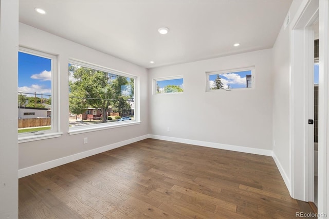 2010 Irving St, Denver, CO 80211 - unfurnished room with hardwood / wood-style flooring and recessed lighting