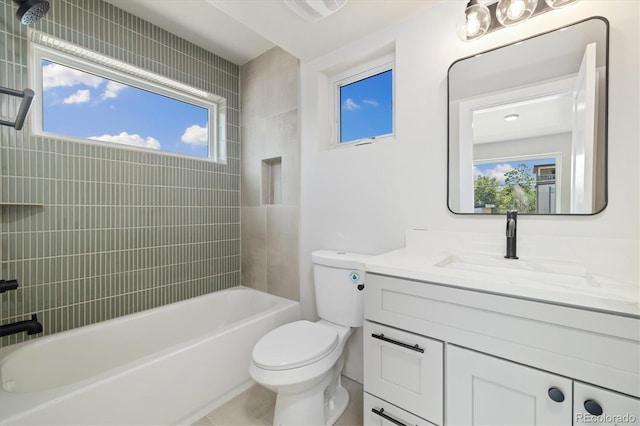2010 Irving St, Denver, CO 80211 - full bath with vanity, plenty of natural light, and shower / tub combination