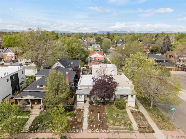 3953 Tejon St, Denver, CO 80211 - aerial perspective of suburban area with a mountainous background