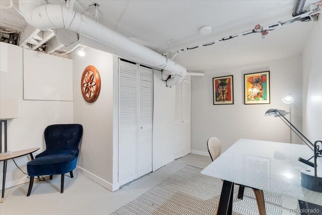 3953 Tejon St, Denver, CO 80211 - office space featuring concrete flooring and baseboards