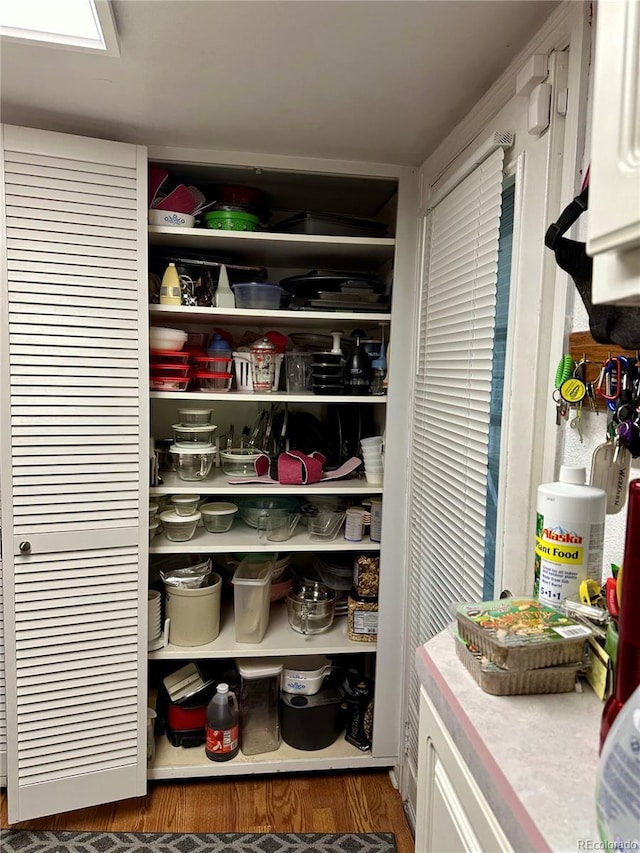 view of storage area