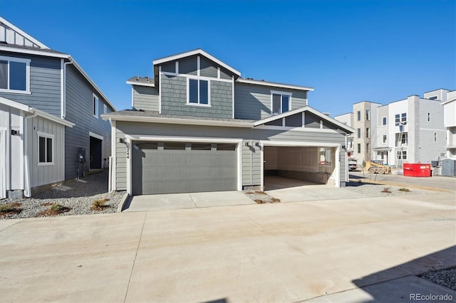 view of front of house featuring a garage