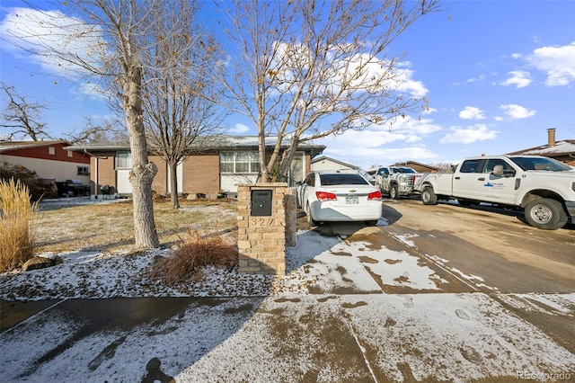 view of single story home