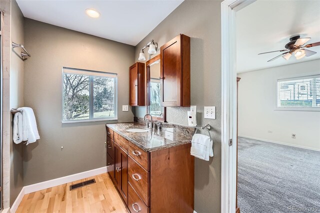 12189 Boot Hill Dr, Parker, CO 80138 - bathroom featuring plenty of natural light, vanity, and baseboards