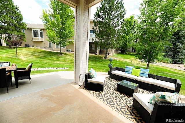 588 Stafford Cir, Castle Rock, CO 80104 - view of patio / terrace with an outdoor hangout area and outdoor dining space