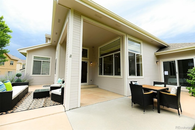 588 Stafford Cir, Castle Rock, CO 80104 - view of patio with an outdoor hangout area and outdoor dining space
